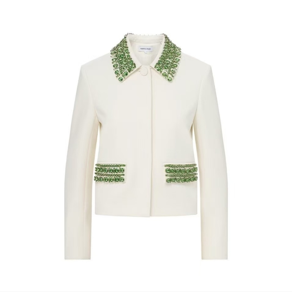 Final Sale Veronicas Beard Imogen Embellished Cropped Jacket - Picture 7 of 16